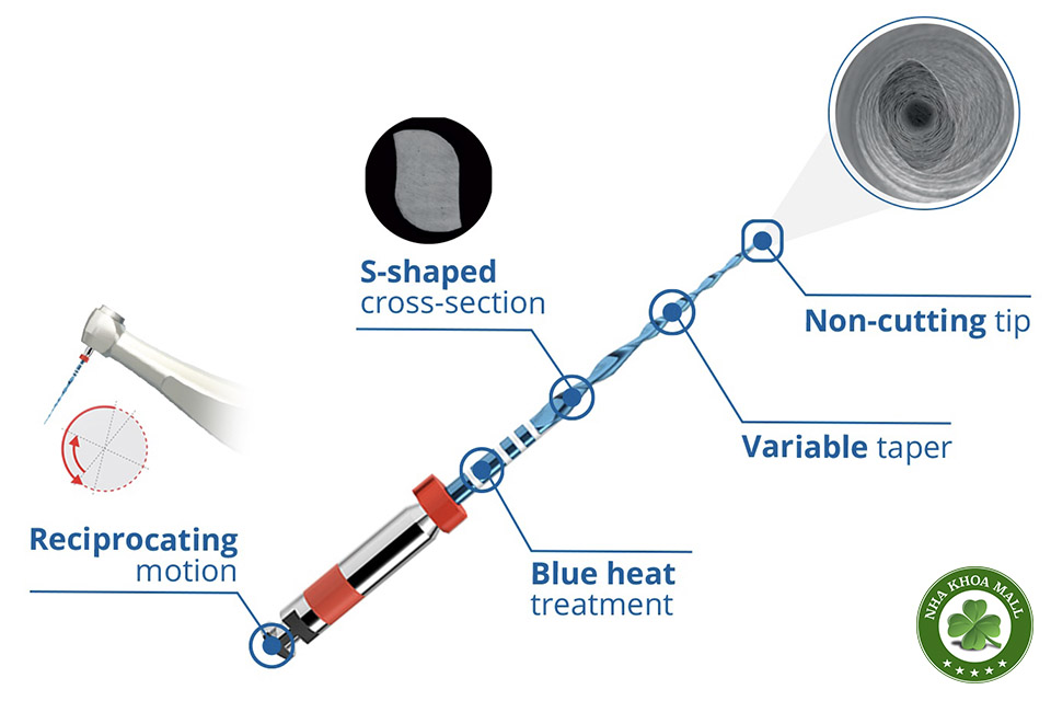 Trâm máy nội nha Reciproc Blue VDW - Công nghệ tạo hình ống tủy thế hệ mới