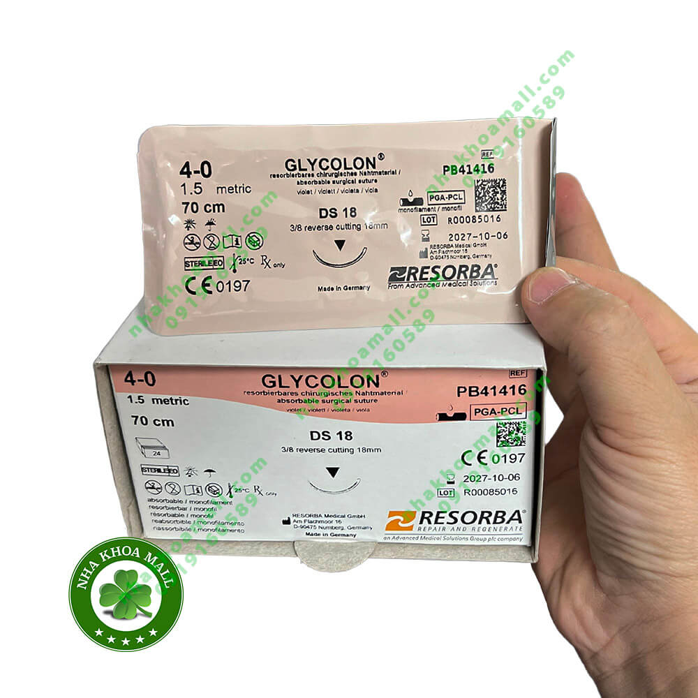 Chỉ khâu tự tiêu đơn sợi Glycolon Resorba Absorbable Suture giá tốt -🍀 ...