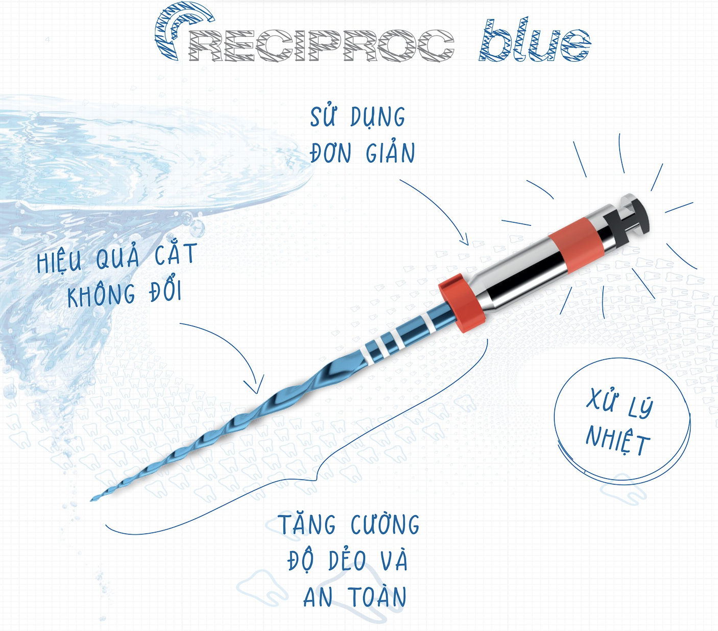Trâm máy nội nha Reciproc Blue VDW🌱Công nghệ tạo hình ống tủy thế hệ mới🌱NHA KHOA MALL🌱