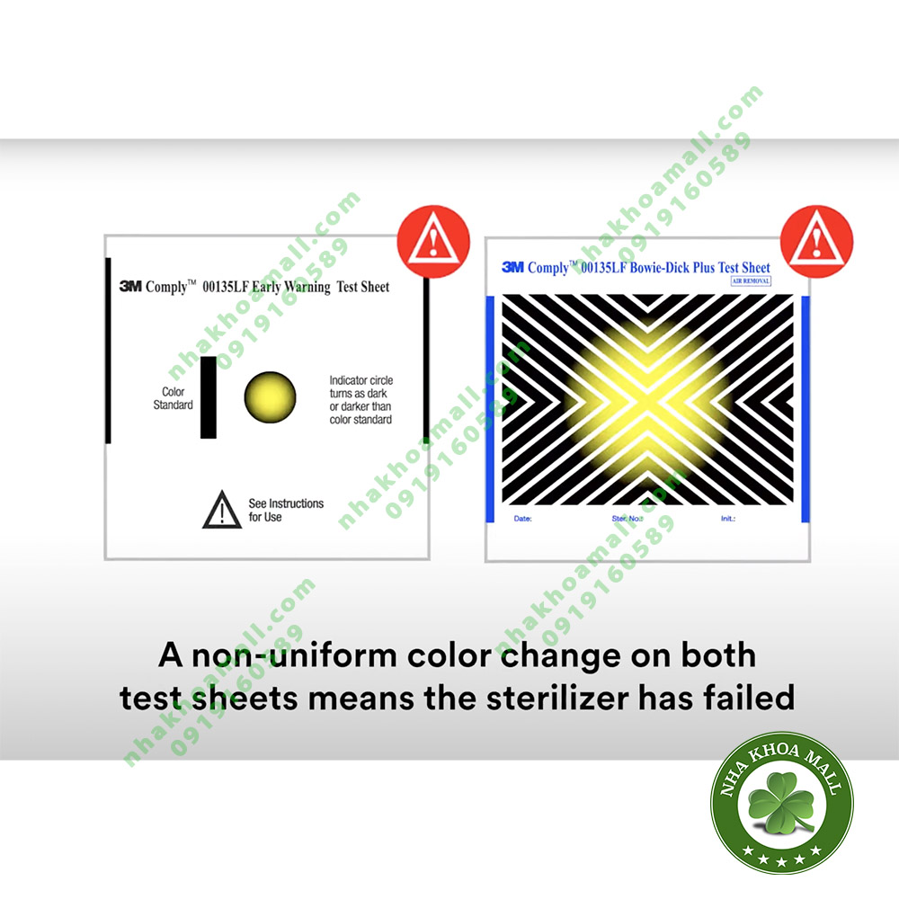 Giấy Test lò hấp tiệt trùng 3M Comply Bowie-Dick: Giải pháp hoàn hảo cho quy trình tiệt trùng an toàn