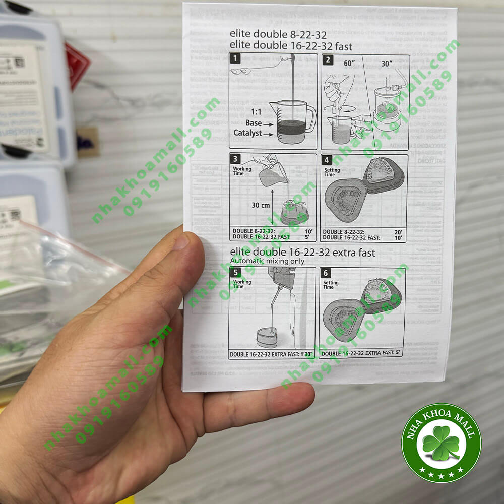 Cao su sao mẫu🌱hàm labo elite double 22 Zhermack GIÁ TỐT🌱NHA KHOA MALL🌱