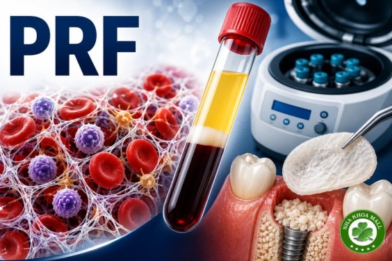Ứng dụn fibrin giàu tiểu cầu (PRF) với kỹ thuật ly tâm ngang trong điều trị nha khoa