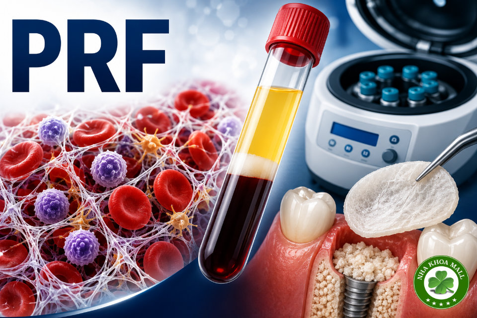 Ứng dụn fibrin giàu tiểu cầu (PRF) với kỹ thuật ly tâm ngang trong điều trị nha khoa