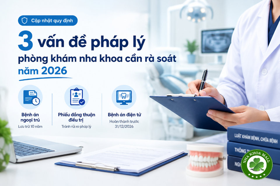 3 điểm pháp lý phòng khám nha khoa cần rà soát ngay: Bệnh án, phiếu đồng thuận và bệnh án điện tử