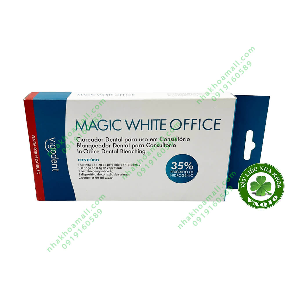 Tẩy trắng tại phòng không cần chiếu đèn Magic White Office 35% Brazil