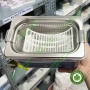 Máy rung rửa siêu âm mũi khoan, trâm nội nha, dụng cụ nhỏ dung tích 0,8 lít