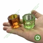 Ly thuỷ tinh lục giác loại dày nhiều màu trộn nhựa tự cứng