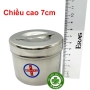 Hộp đựng gòn inox trung đúc - cao 7cm đường kính 8,5cm - Cái