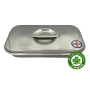 Hộp Inox chữ nhật đúc có nắp đậy - 19x9x4 cm - Cái