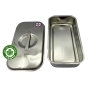 Hộp Inox chữ nhật đúc có nắp đậy - 19x9x4 cm - Cái