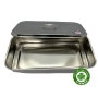 Hộp Inox chữ nhật đúc có nắp đậy - 24x12x5 cm - Cái