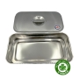 Hộp Inox chữ nhật đúc có nắp đậy - 24x12x5 cm - Cái