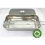 Hộp Inox chữ nhật đúc có nắp đậy - 24x12x5 cm - Cái