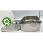 Hộp Inox chữ nhật đúc có nắp đậy - 24x12x5 cm - Cái