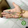 Pen kẹp kim đầu thẳng cán vàng dài 16cm Pakistan