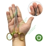 Pen kẹp kim đầu thẳng cán vàng dài 16cm Pakistan