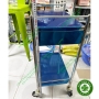 Xe đẩy dụng cụ y tế inox 2 tầng có ngăn kéo 50x35x83
