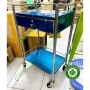 Xe đẩy dụng cụ y tế inox 2 tầng có ngăn kéo 50x35x83