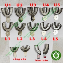 Khay lấy dấu Inox Pakistan - Cặp 2 cái hàm trên + hàm dưới