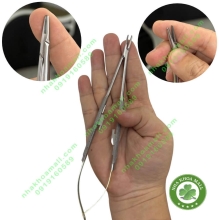 Kẹp kim lá cán tròn vàng đầu thẳng và đầu cong