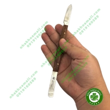 Dao làm sáp 2 đầu cán gỗ labo nha khoa