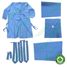 Set đồ phẫu thuật implant bằng vải màu xanh nhạt