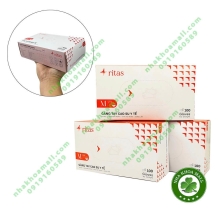 Găng tay cao su y tế có bột Ritas Thái Lan